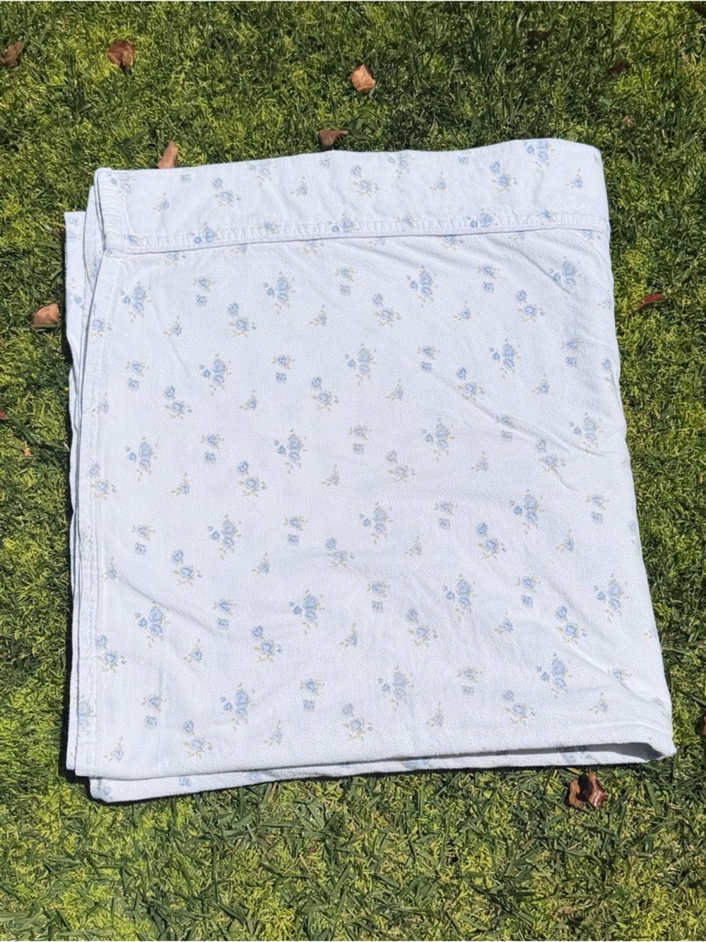 Simply Shabby Chic Misty Rose Flannel Flat Sheet F/Q Cottage Farmhouse HTF